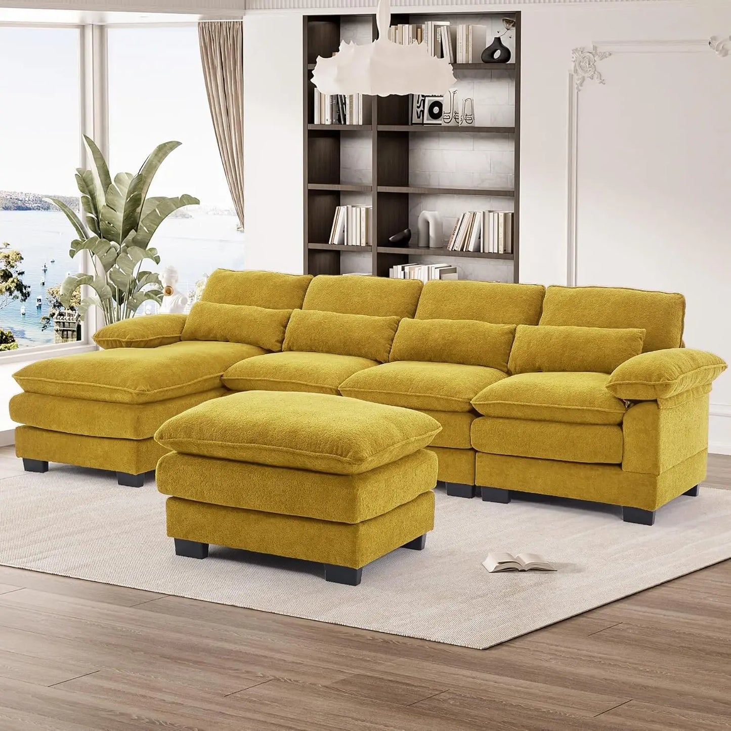 U Shape Sectional Sofa Cloud Couch For Living