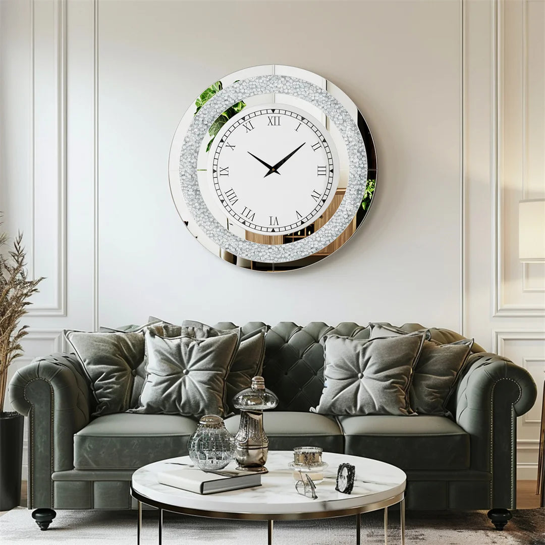 32inch Modern 3D Wall Clock Large Diamond