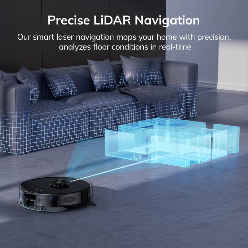 Robot Vacuum And Mop Combo, LiDAR Navigation