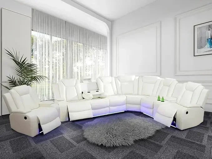 Power Recliner Sofa Sectional Couches With LED