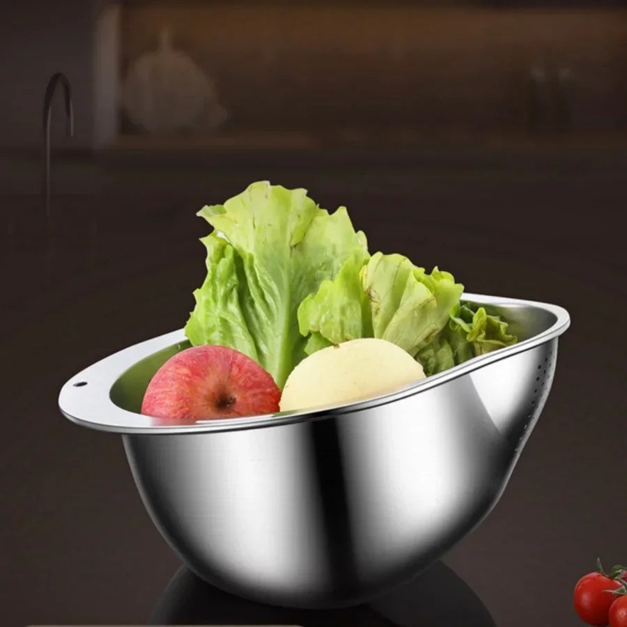 Rice Washer Strainer Bowl Stainless Steel rice