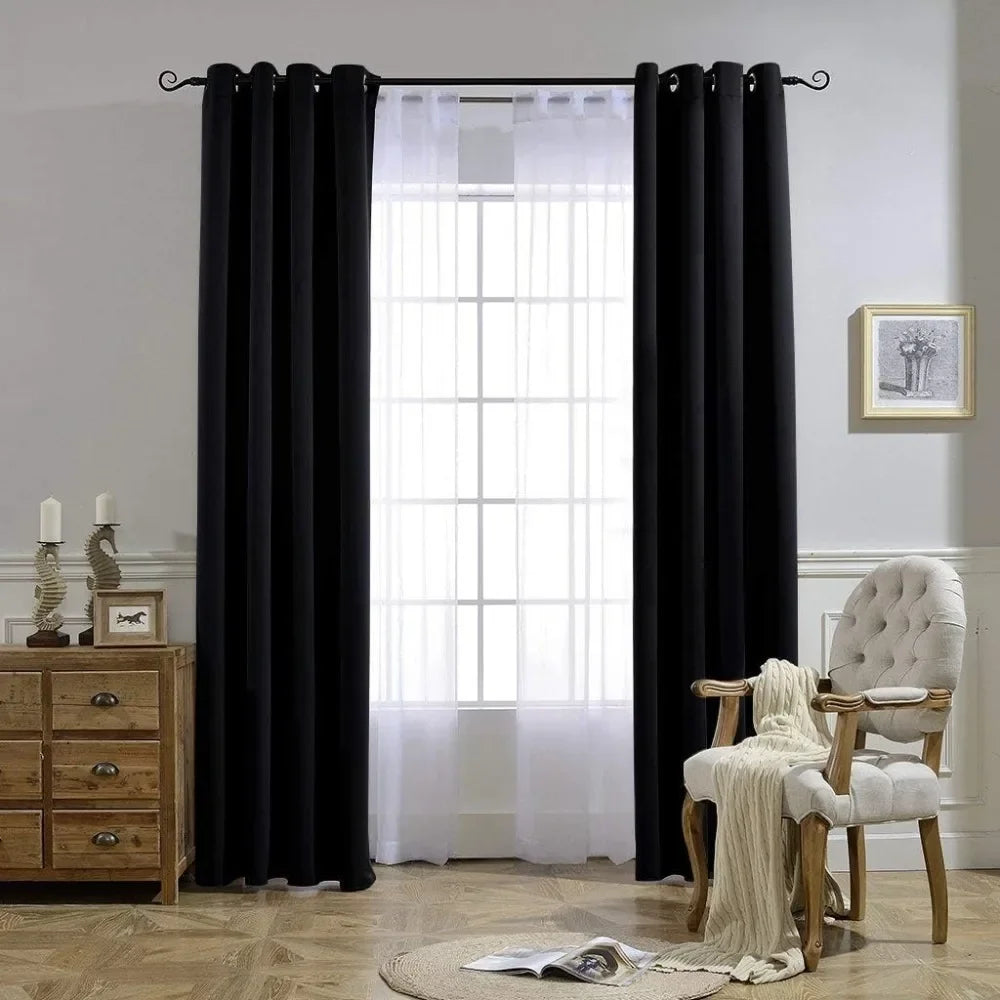 1PC 90% Blackout Curtain For Bedroom Living Room Window