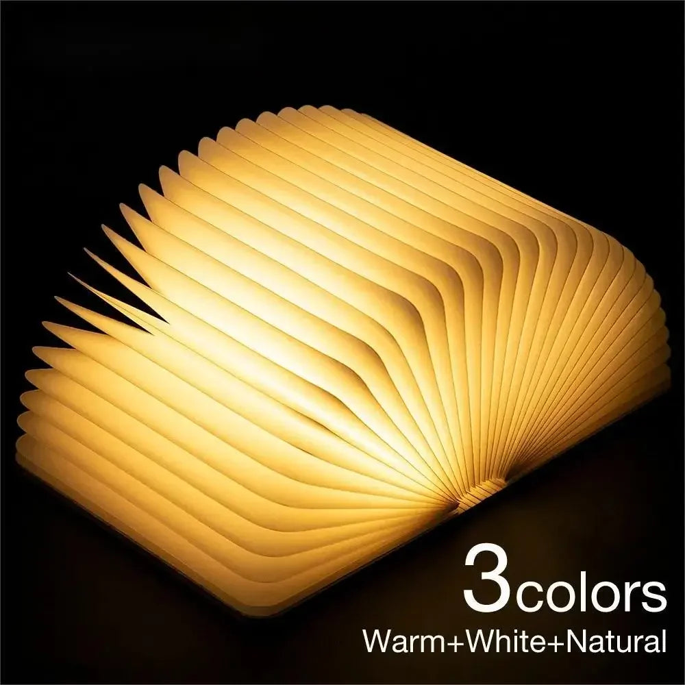 LED Wooden Book Lamp Children Reading light