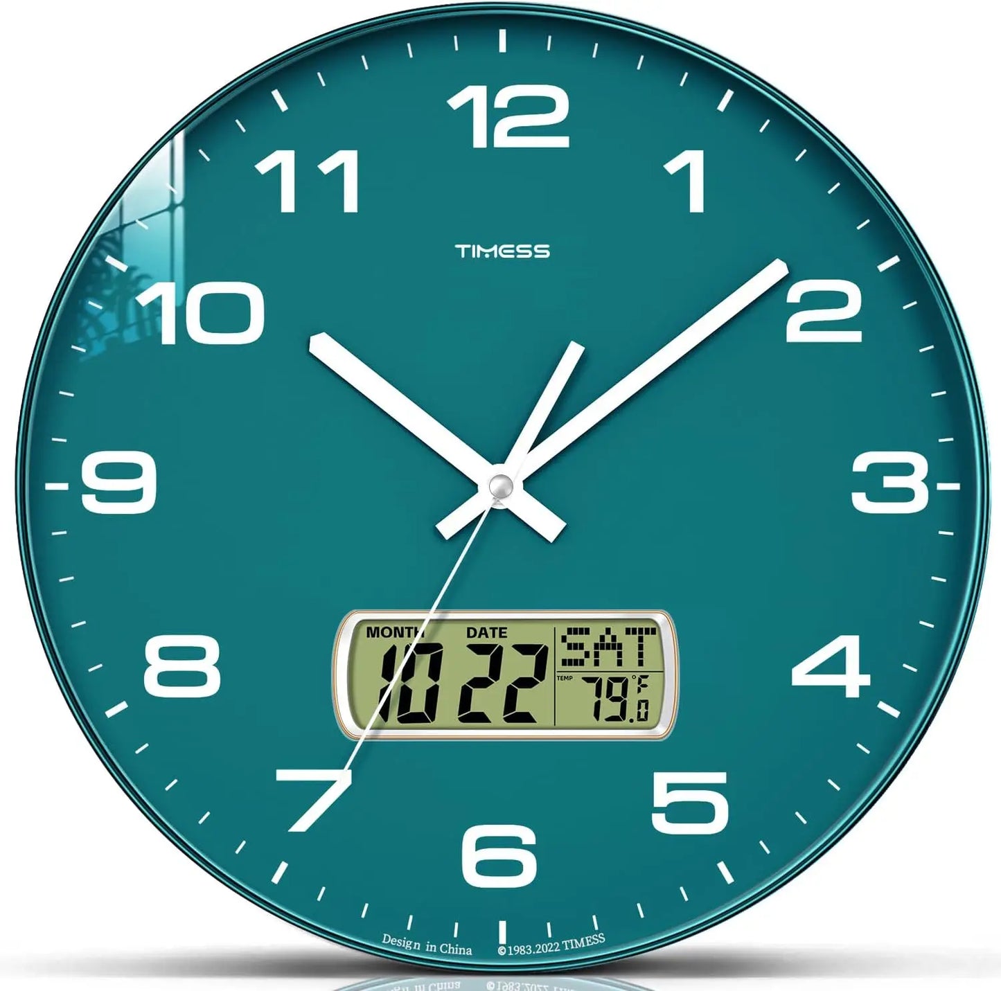 Calendar Wall Clock,3 Sizes 4 Colors Optional With