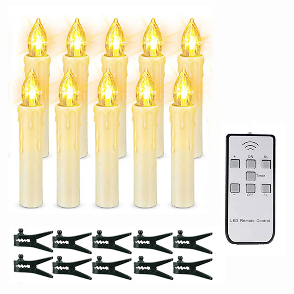 10PCS LED Electronic Candle With Flashing Flames