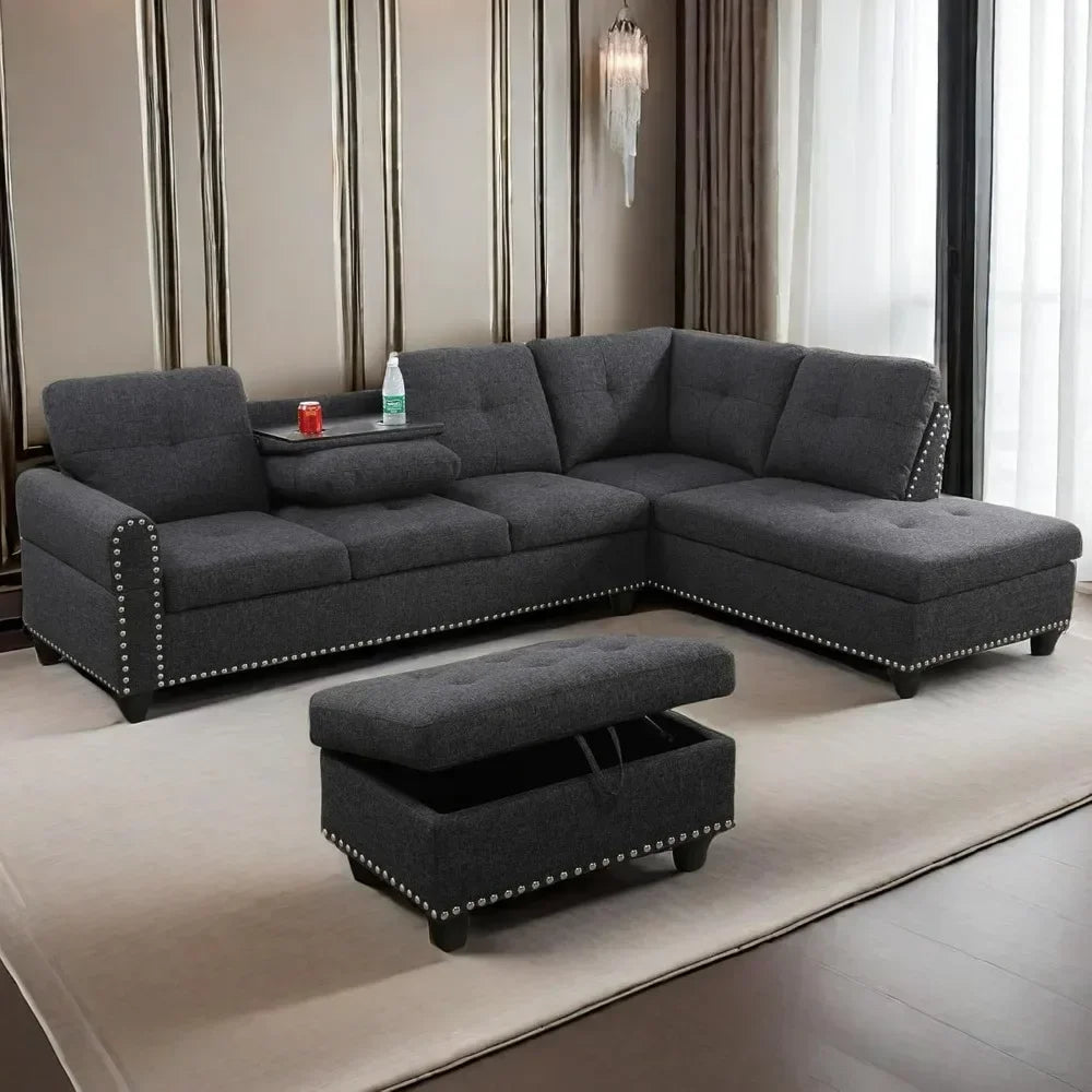 L Shaped Sofa Modern Sectional Couches for