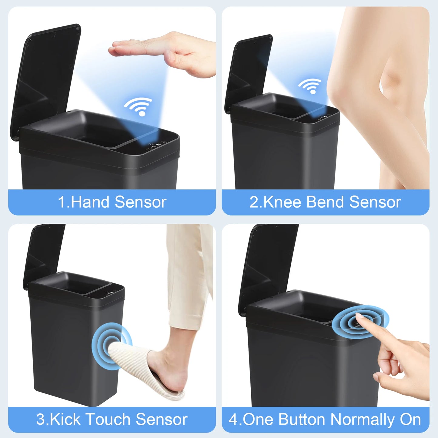 Bathroom Automatic Trash Can Touchless Motion Sensor