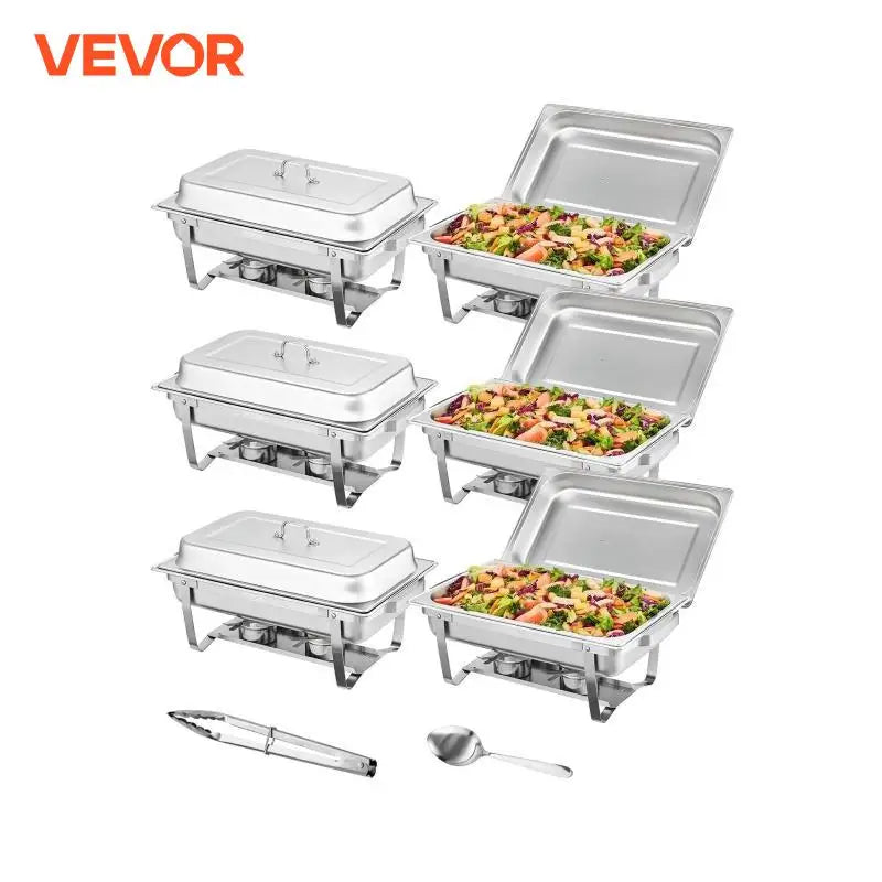 2/4/6 Packs 8QT Rectangle Chafing Dish w/ Full