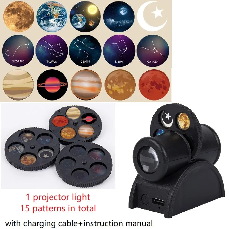 Earth Moon Projection Lamp Star Projector Planet