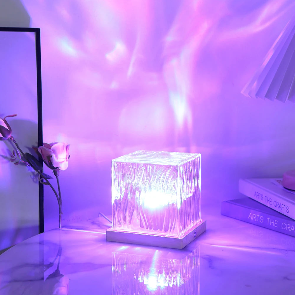 Ocean Wave Projector Lamp Cube Atmosphere Light