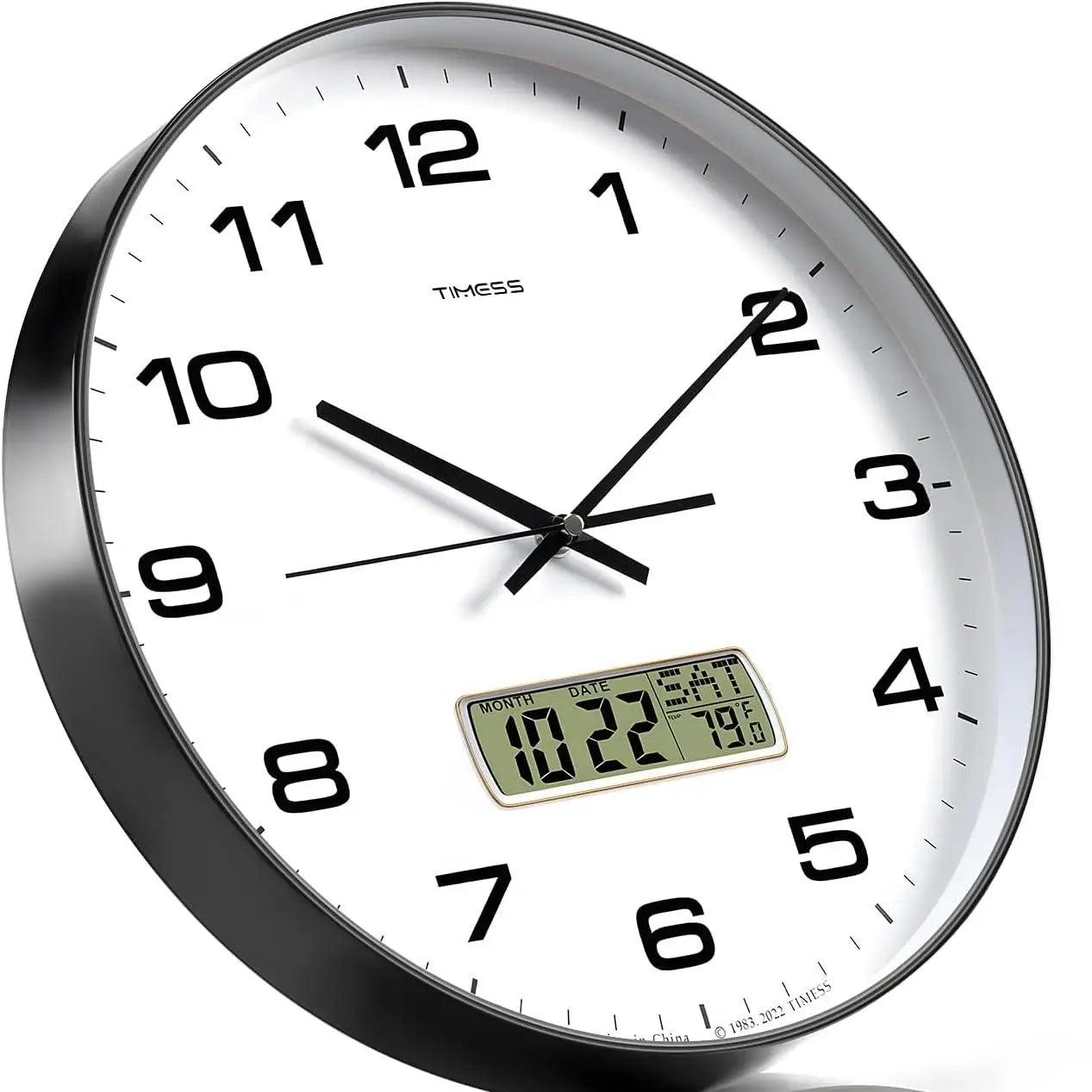 Calendar Wall Clock,3 Sizes 4 Colors Optional With