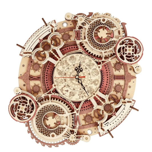 Robo Time Zodiac Wall Clock 3d Wooden Puzzle