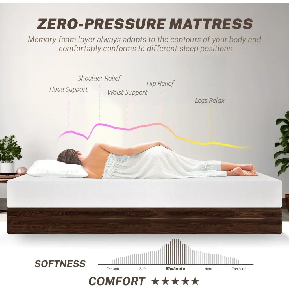 Full Size Mattress For Pressure Relief & Cooler