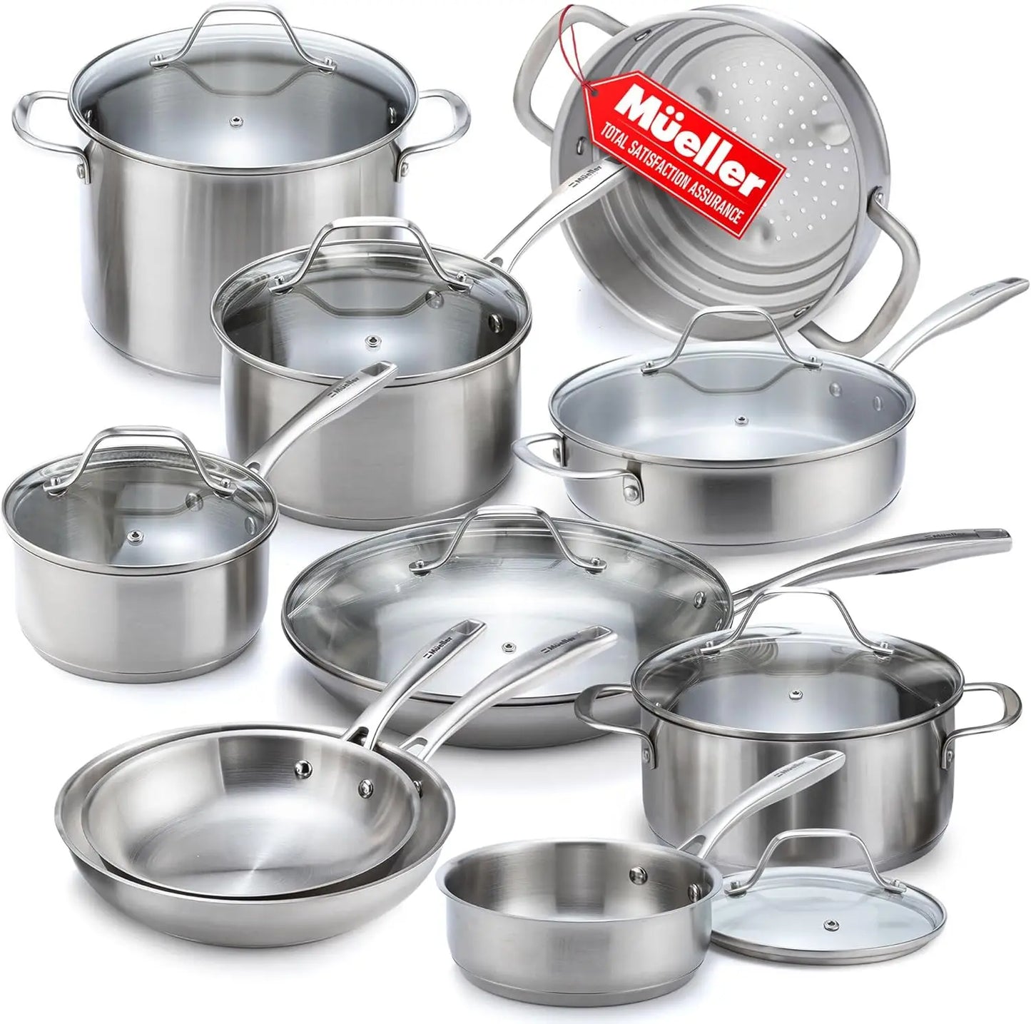 Pots and Pans Set 17-Piece Ultra-Clad