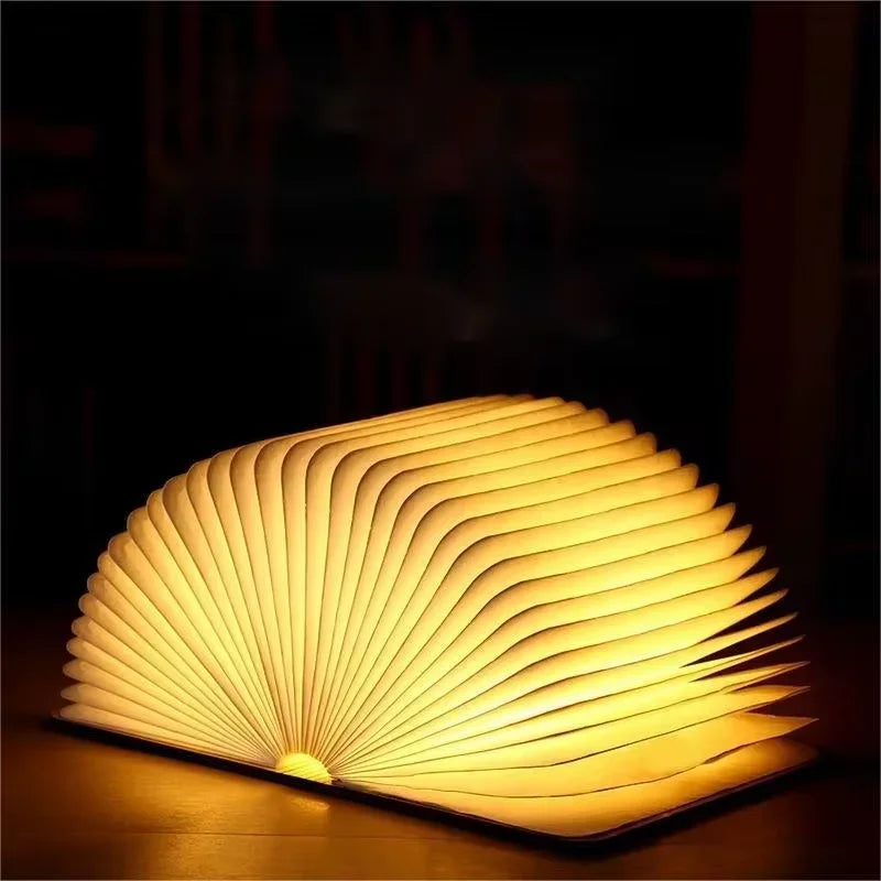 LED Wooden Book Lamp Children Reading light