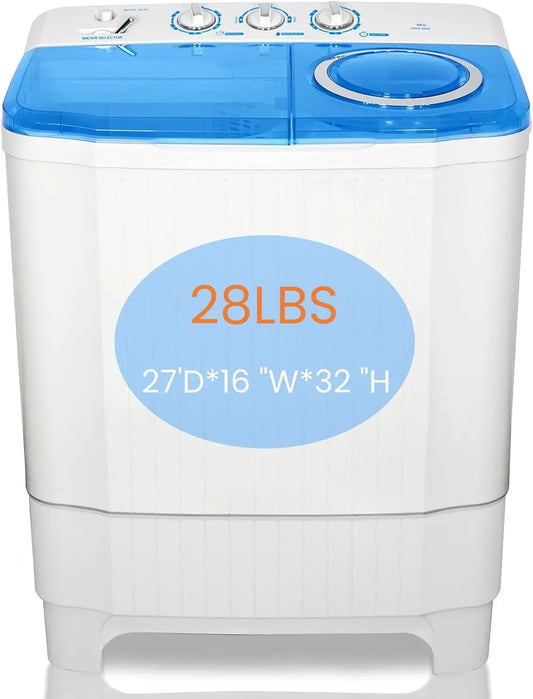 Portable Washing Machine - 28Lbs Compact Twin Tub Washer