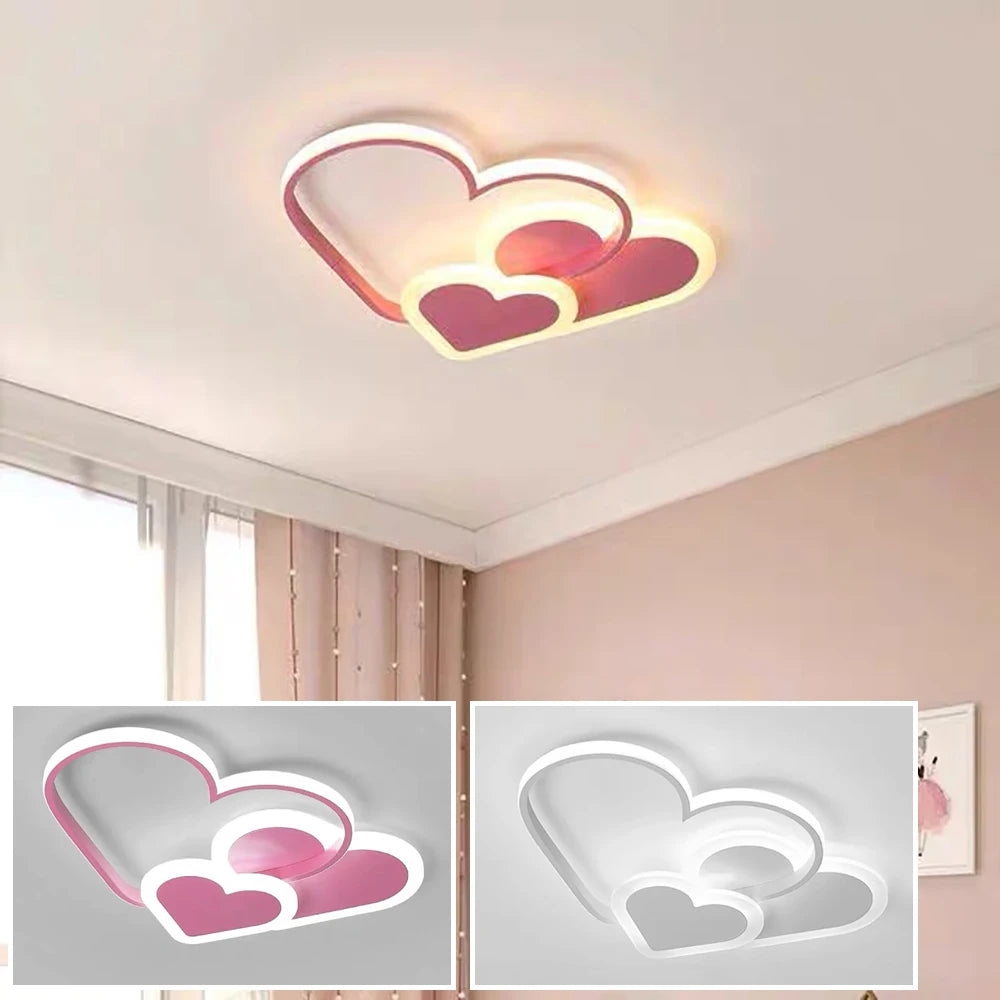 Modern Minimalist LED Ceiling Lighting Heart Shape