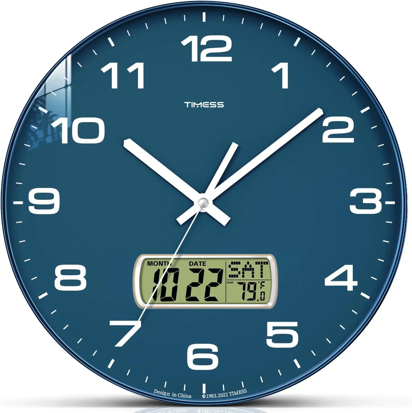 Calendar Wall Clock,3 Sizes 4 Colors Optional With