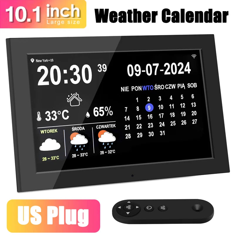 10.1Inch WIFI Smart Digital Calendar Wall Clock