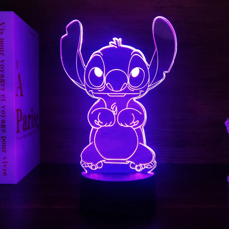 3D Illusion Stitch Night Light With Remote Control