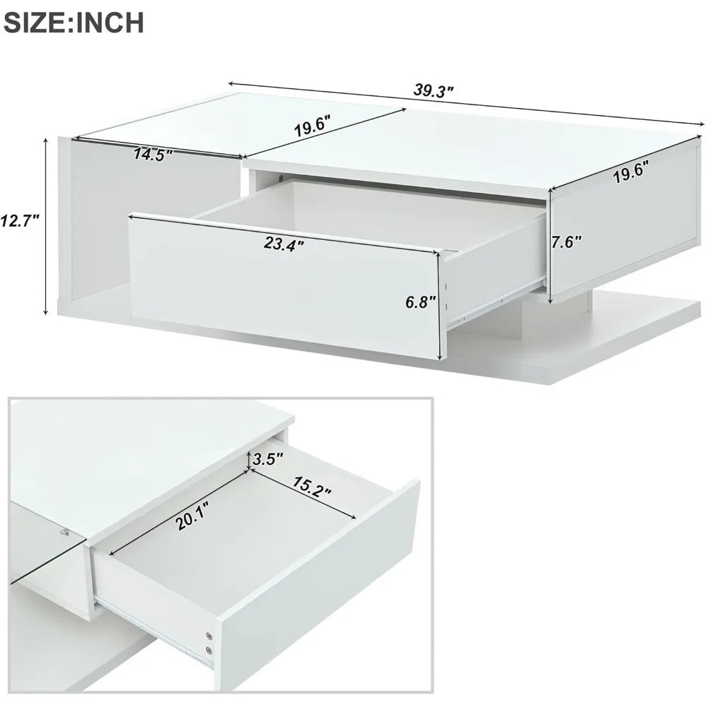 Coffee Table With Tempered Glass, Cocktail Table