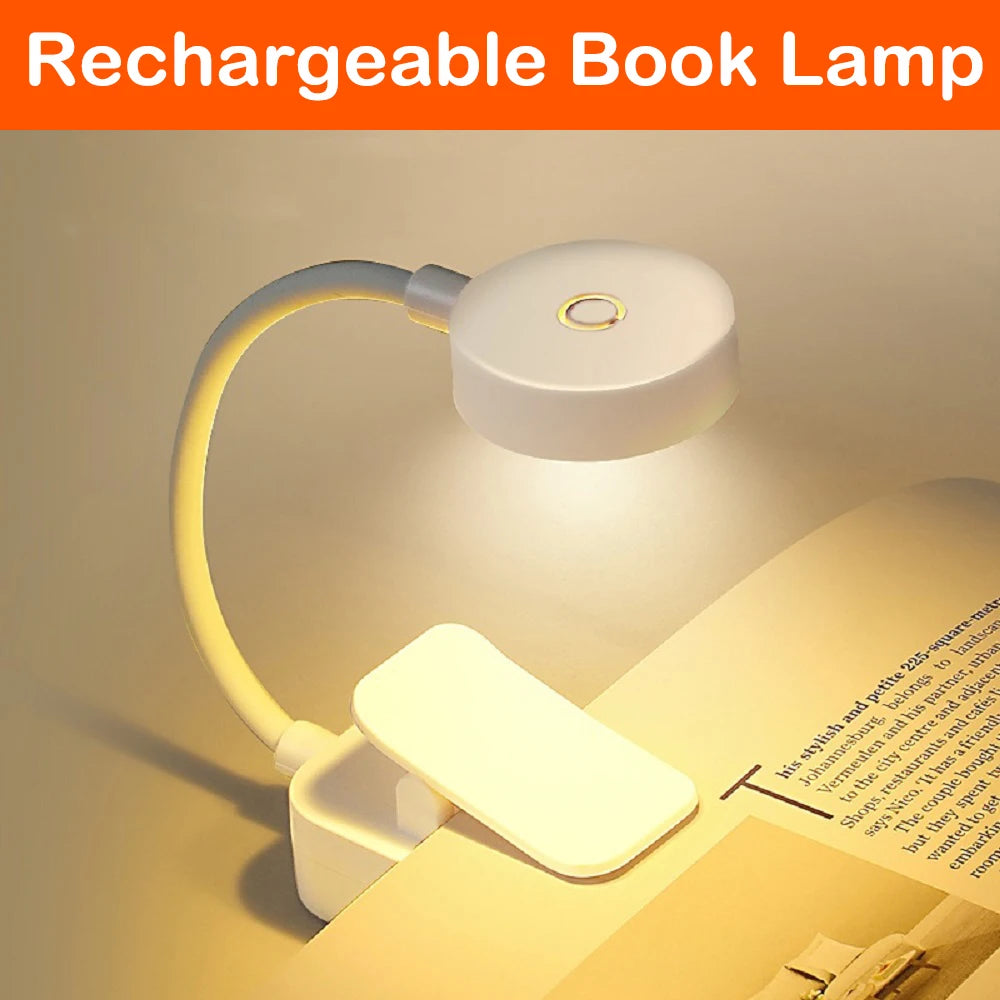 Folding Mini Clip Book Lamp USB Rechargeable