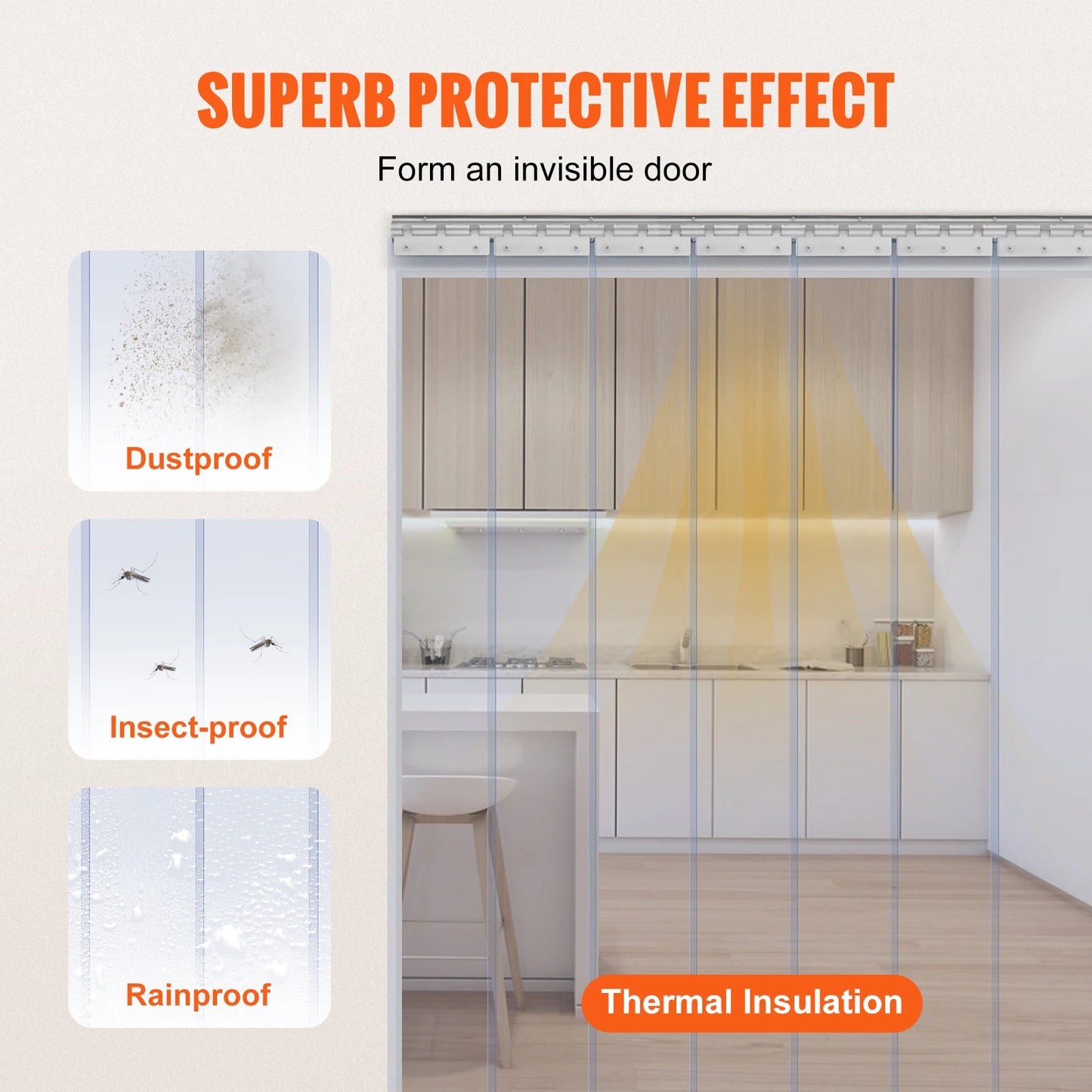 Strip Curtain Clear PVC Strip Door Curtain