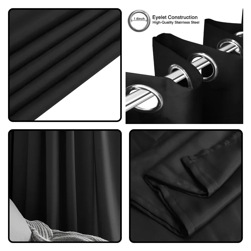 1PC 90% Blackout Curtain For Bedroom Living Room Window