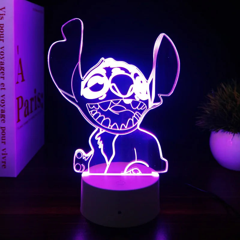 3D Illusion Stitch Night Light With Remote Control