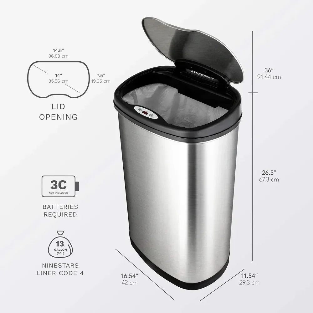 Automatic Touchless Infrared Motion Sensor Trash Can