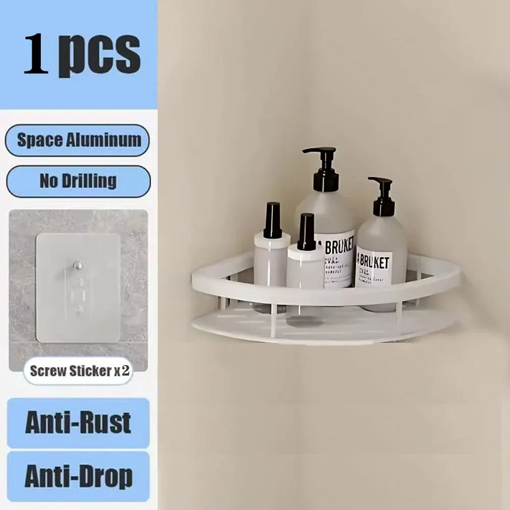 Bathroom Shelf No Drill Wall Mounted Shampoo Bottle