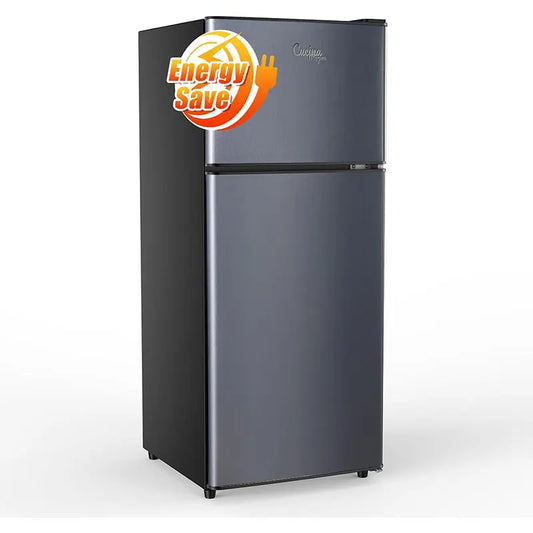 4.2 Cu.Ft Small Refrigerator With Freezer, Mini Fridge Double