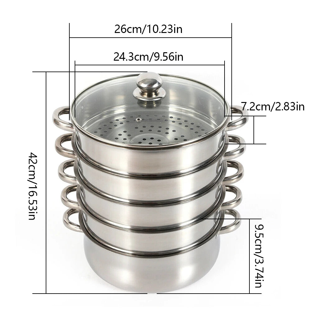 Multifunctional Stainless Steel Steamer Kitchen Cooking Steamer