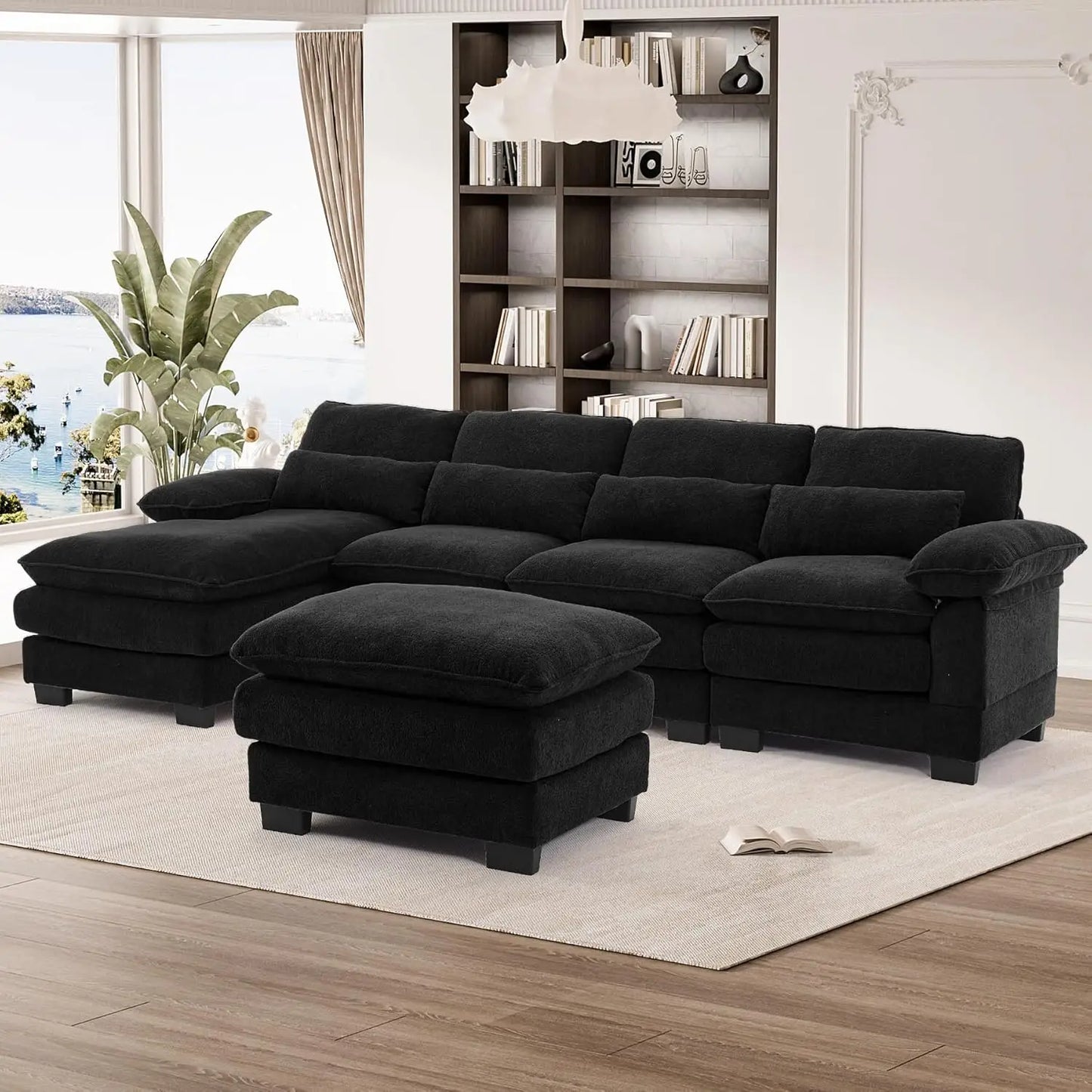 U Shape Sectional Sofa Cloud Couch For Living