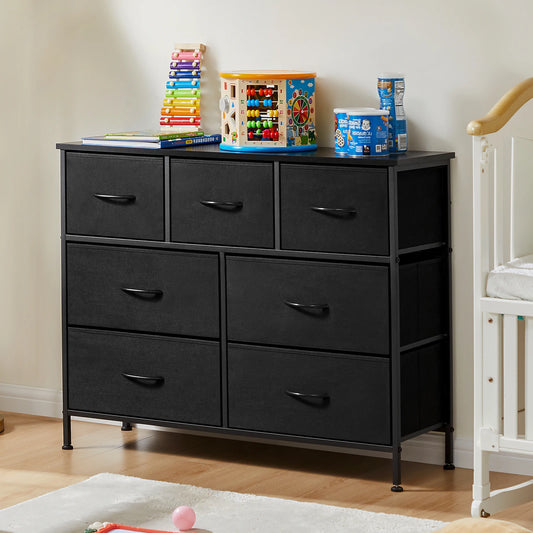 Dresser For Bedroom With 7 Fabric Drawers Organizer