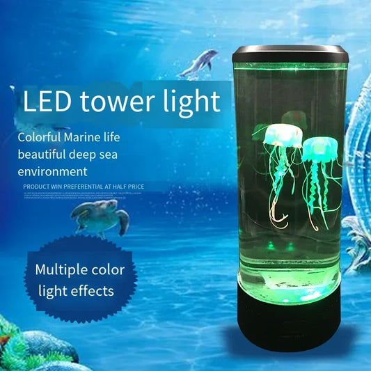 2025 Jellyfish Lamp 7Colors LED Mood Aquarium Ocean