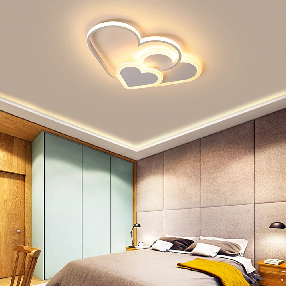 Modern Minimalist LED Ceiling Lighting Heart Shape