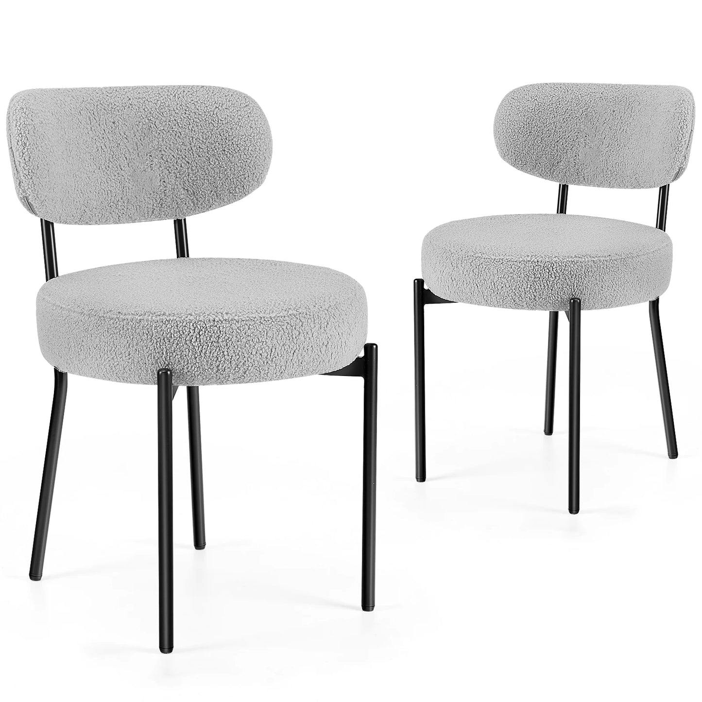 Ergonomic Round Dining Chairs Set Of 2 Plush