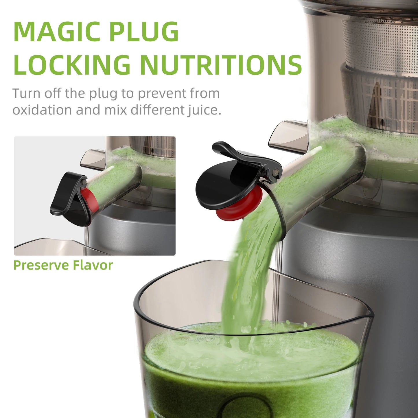 Cold Press Juicer With 75mm Feed Chute,  Powerful