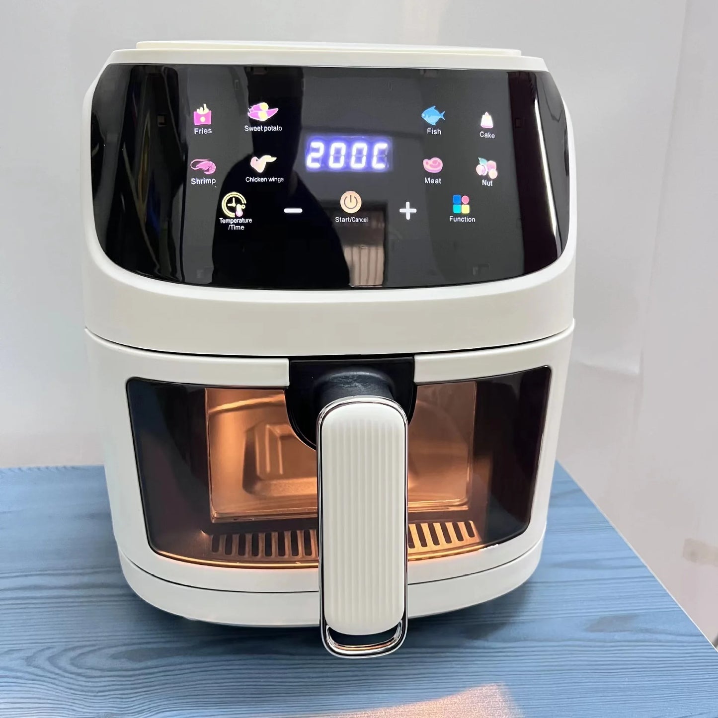 8L Visual Multifunctional Electric Air Fryer LCD screen