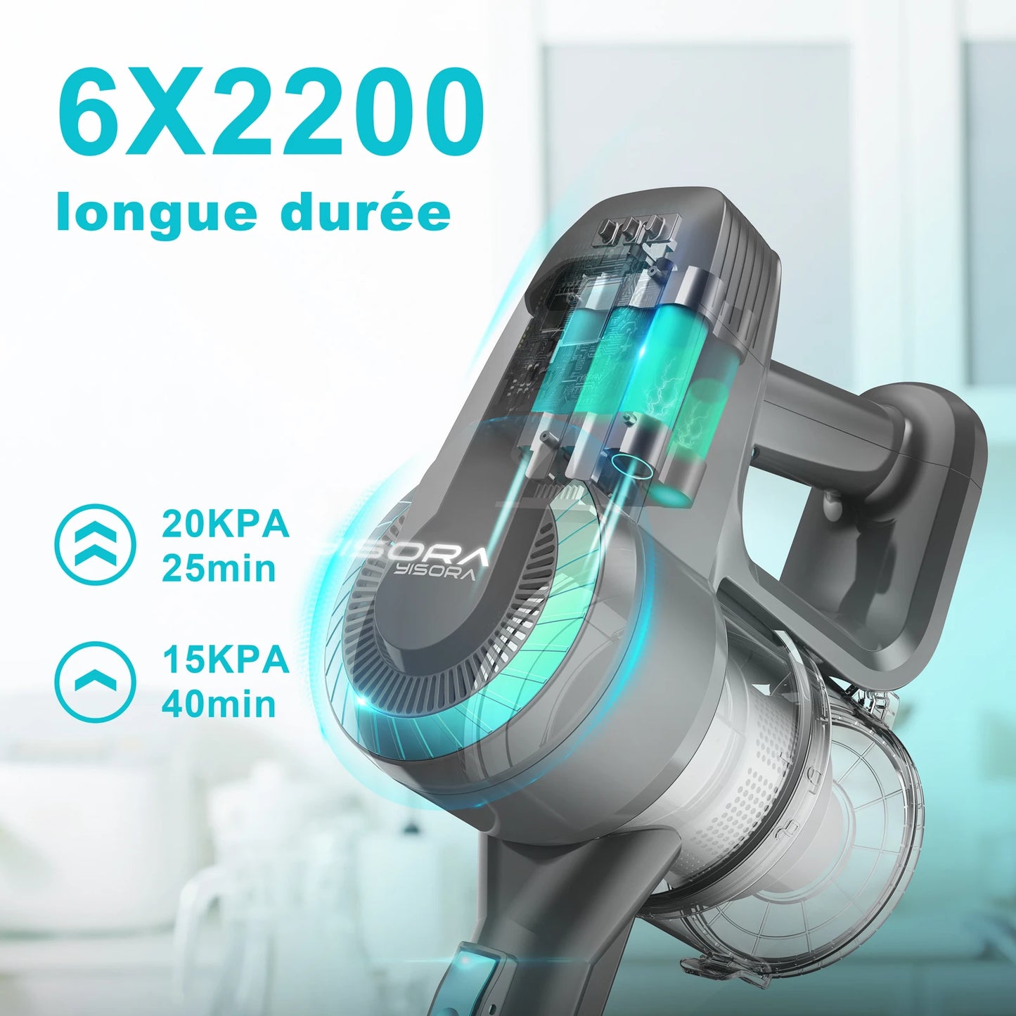 Cordless Upright Vacuum Cleaner, Ultra Lightweight Stick