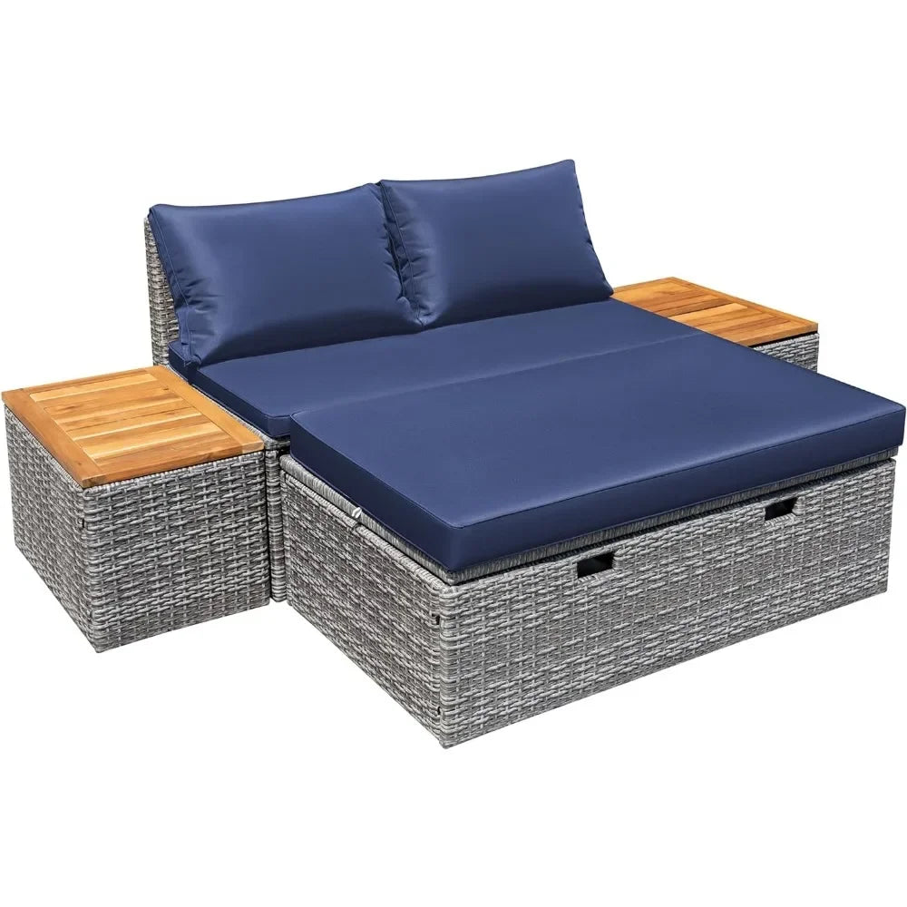 Outdoor Daybed Set Multifunctional Patio Day Bed