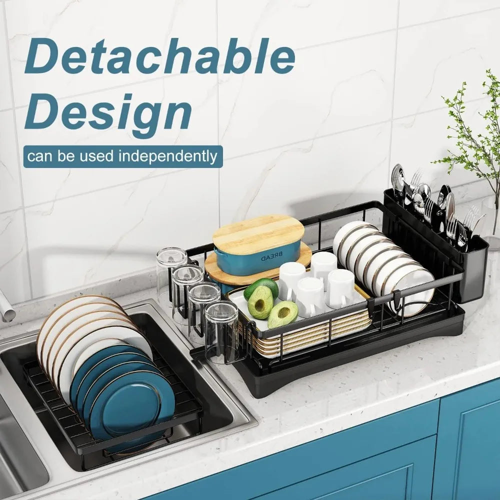 Kitchen Dish Drying Rack With Drainboard