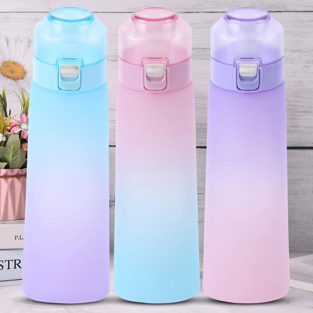 650ML Fragrant Water Bottle With Straw Fruit Scent