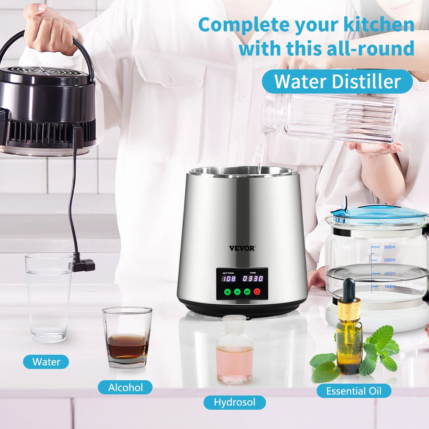 4L Water Distiller Purifier Filter 1 L/H