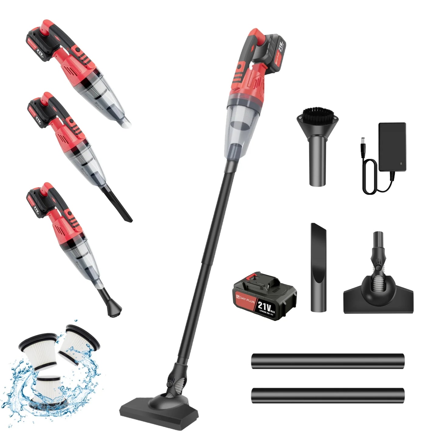 Powerful 3-in-1 Cordless Vacuum Cleaner With Light