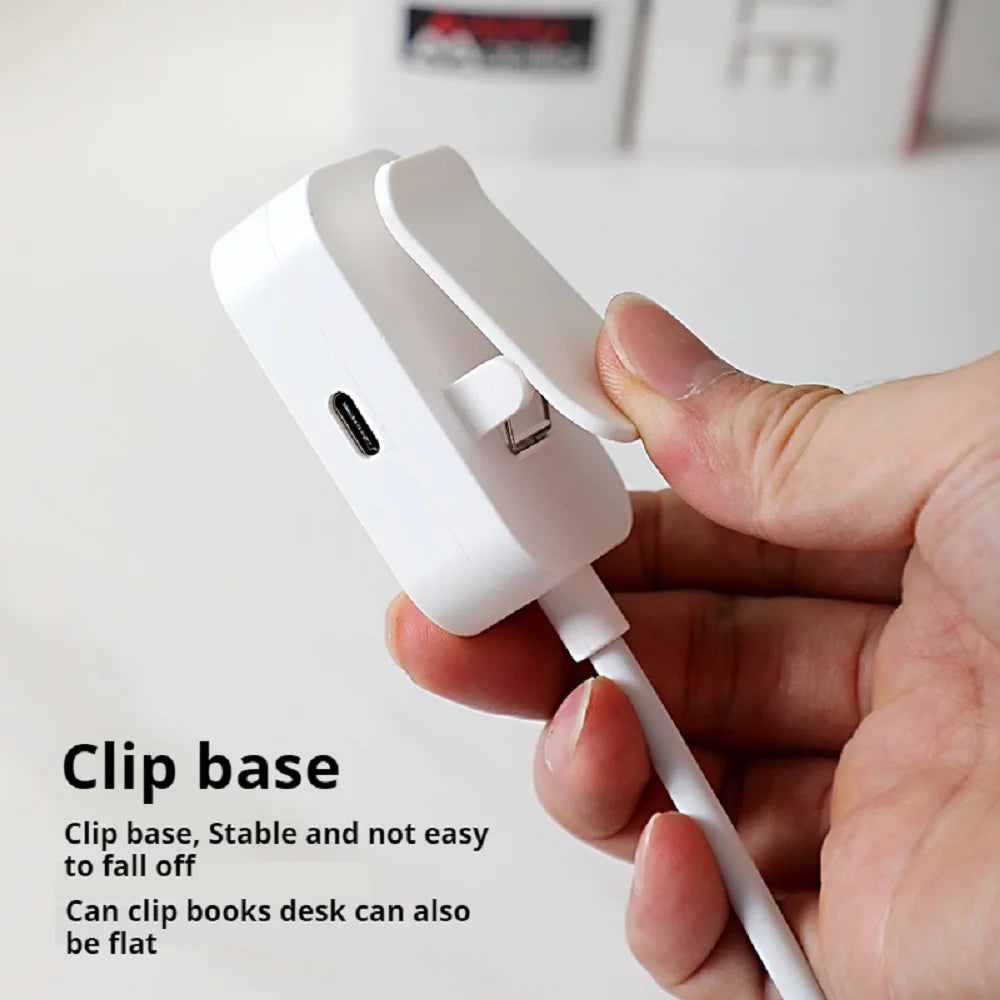 Folding Mini Clip Book Lamp USB Rechargeable