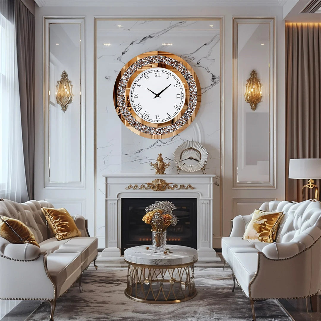 32inch Modern 3D Wall Clock Large Diamond