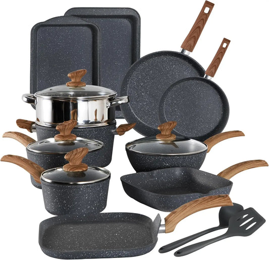 Induction Cookware Set-17 Piece Non-Stick Cooking