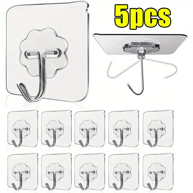 Transparent Stainless Steel Strong Self Adhesive Hooks